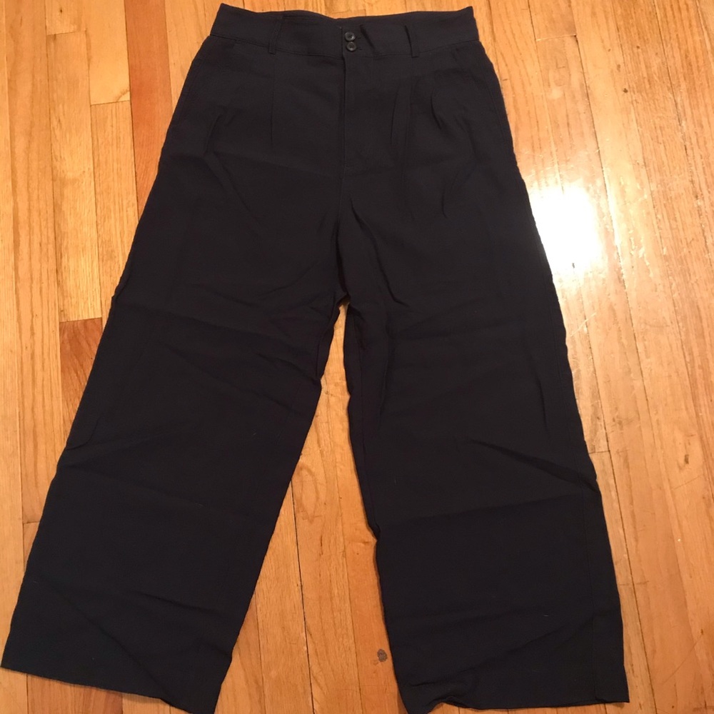 Madewell Drapey Pleated Wide Leg Pants